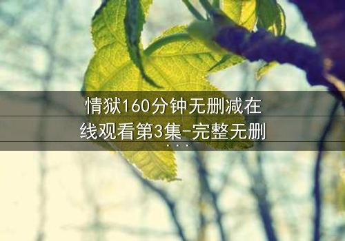情狱160分钟无删减在线观看第3集-完整无删 - 当欲望与道德在160分钟里激烈碰撞