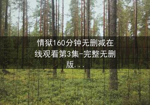 情狱160分钟无删减在线观看第3集-完整无删版 - 人性与欲望的极限考验