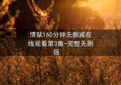 情狱160分钟无删减在线观看第3集-完整无删版 - 人性与欲望的极限考验