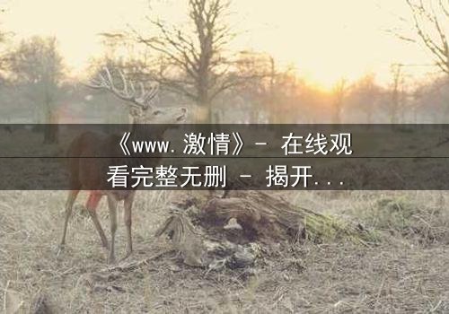 《www.激情》- 在线观看完整无删 - 揭开数字时代的欲望密码