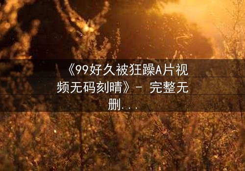 《99好久被狂躁A片视频无码刻晴》- 完整无删在线观看 - 揭开角色内心风暴的终极秘密