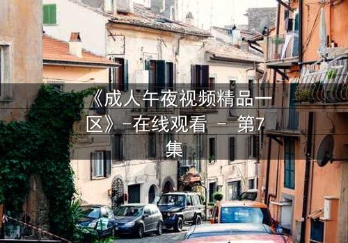 《成人午夜视频精品一区》-在线观看 - 第7集