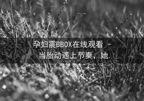 孕妇震BBOX在线观看 - 当胎动遇上节奏,她如何用生命谱写最强音?