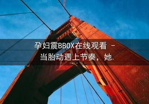 孕妇震BBOX在线观看 - 当胎动遇上节奏,她如何用生命谱写最疯狂的嘻哈传奇?