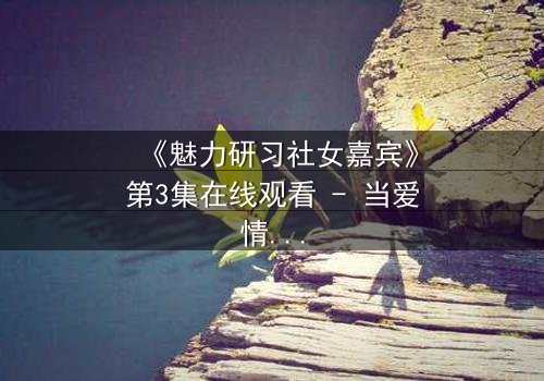 《魅力研习社女嘉宾》第3集在线观看 - 当爱情变成一场致命游戏