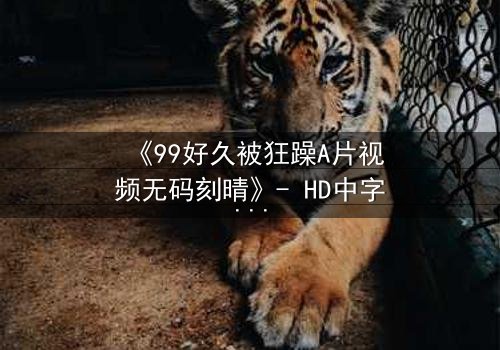 《99好久被狂躁A片视频无码刻晴》- HD中字完整无删 - 揭秘角色内心的黑暗风暴