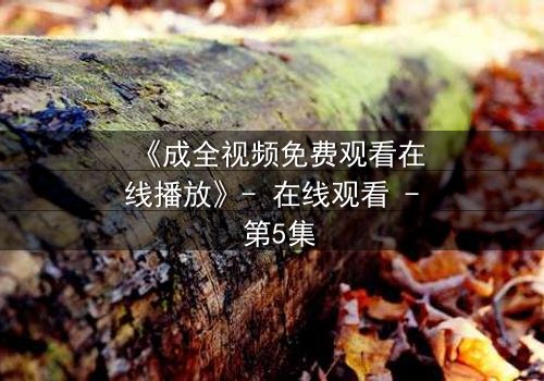 《成全视频免费观看在线播放》- 在线观看 - 第5集
