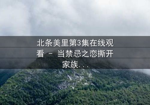 北条美里第3集在线观看 - 当禁忌之恋撕开家族最后的伪装