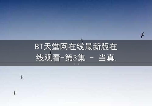 BT天堂网在线最新版在线观看-第3集 - 当真相撕裂,谁将坠入深渊?