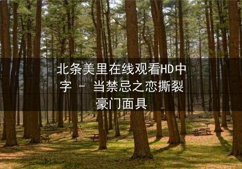 北条美里在线观看HD中字 - 当禁忌之恋撕裂豪门面具