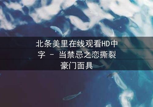 北条美里在线观看HD中字 - 当禁忌之恋撕裂豪门面具