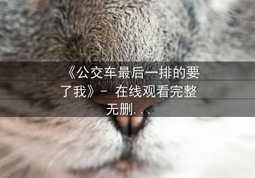 《公交车最后一排的要了我》- 在线观看完整无删 - 当禁忌之恋撞上道德枷锁