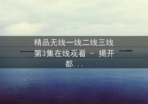 精品无线一线二线三线第3集在线观看 - 揭开都市暗战的终极谜局