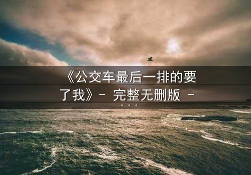 《公交车最后一排的要了我》- 完整无删版 - 当日常通勤变成惊心动魄的抉择
