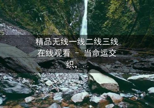 精品无线一线二线三线在线观看 - 当命运交织,谁将主宰这场都市风暴?