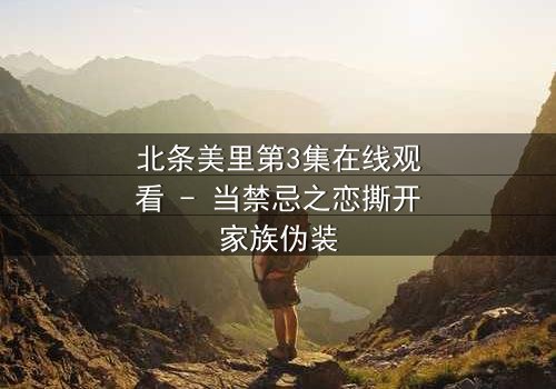 北条美里第3集在线观看 - 当禁忌之恋撕开家族伪装