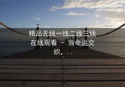 精品无线一线二线三线在线观看 - 当命运交织,谁将主宰这场都市风暴?