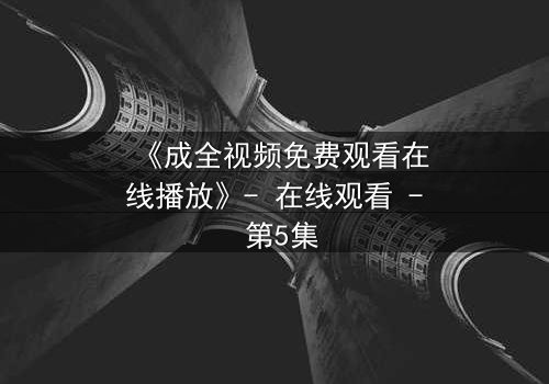 《成全视频免费观看在线播放》- 在线观看 - 第5集
