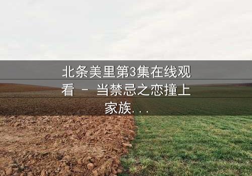 北条美里第3集在线观看 - 当禁忌之恋撞上家族宿命,她如何破局?