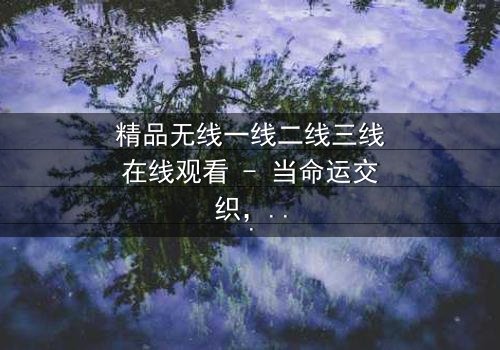 精品无线一线二线三线在线观看 - 当命运交织,谁能逃出欲望的漩涡?