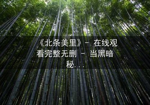 《北条美里》- 在线观看完整无删 - 当黑暗秘密撕裂纯真面具