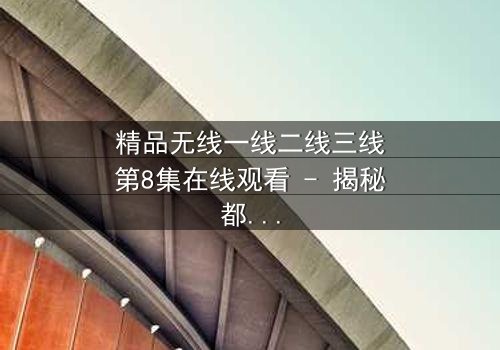 精品无线一线二线三线第8集在线观看 - 揭秘都市精英的隐秘较量与情感纠葛