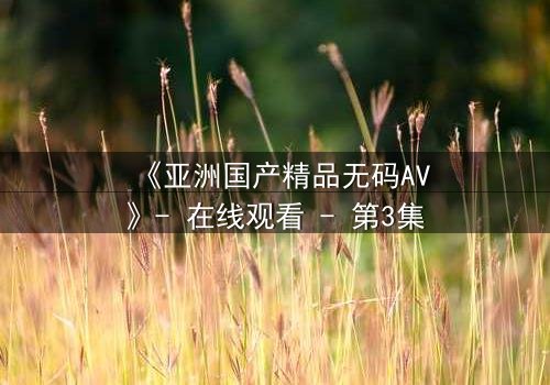《亚洲国产精品无码AV》- 在线观看 - 第3集