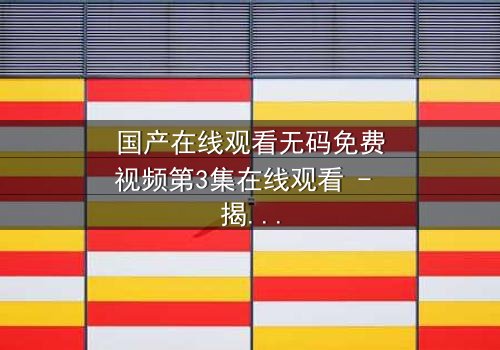 国产在线观看无码免费视频第3集在线观看 - 揭开隐藏的真相,你敢点开吗?